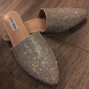 Sparkly blinged out Steve Madden flats/slippers